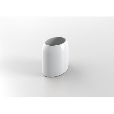 Porte-savonbrosse à dents à poser blanc en porcelaine mod. Bird (1/2)