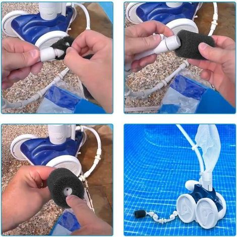 12 Packs Brosse en Mousse de Queue Robot pour Polaris 180, 280, 360, 380, 480, 3900 Sport--TRIMEC