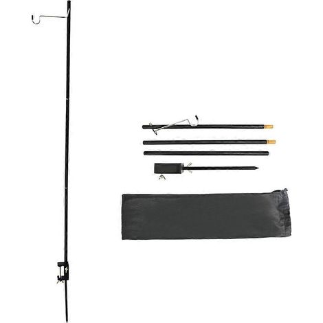 Perche de lanterne pliante multifonctionnelle pour le camping et la randonnée, en alliage d'aluminium, support de lampe portable pour la pêche et la pêche.