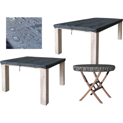 Tischplattenhülle Rund Ø 80cm Schutzhülle wasserdicht Polyester PVC beschichtet