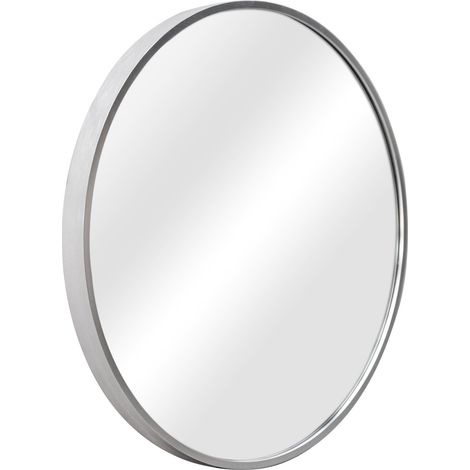 Specchio da parete tondo diametro 50 cm argento 030007915