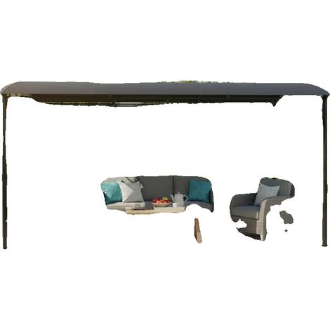 Abri Pare-Soleil, Tissu Résistant aux Intempéries, Protection UV, Anthracite (1/2)
