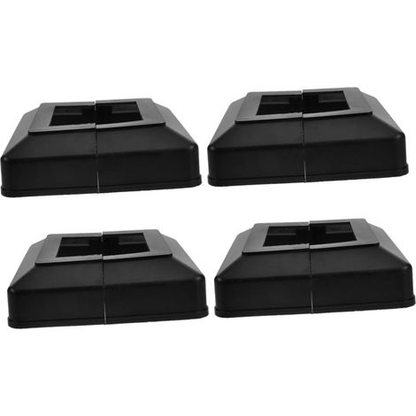 4 capuchons carrés en plastique pour bases de poteaux 60 x mm (1/5)