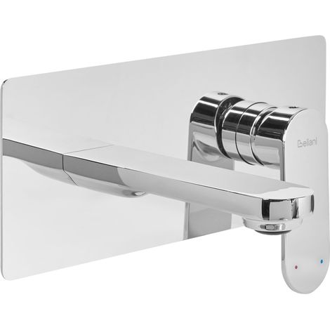 Wandmontierte Waschtischarmatur CHUNGARA Messing Silber