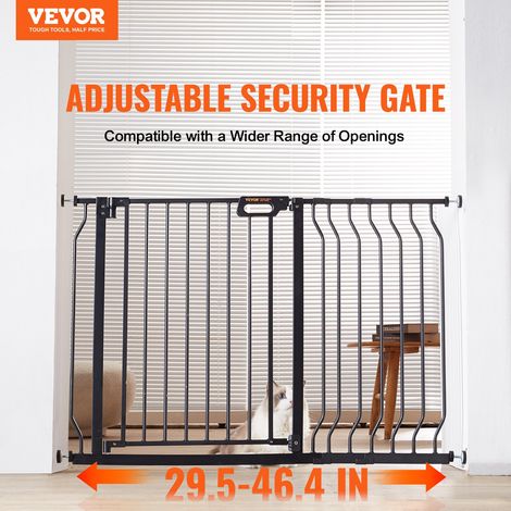 Barrière de Sécurité Extensible 75-123 cm Hauteur de 76 cm Barrière d'Escalier à Fermeture Automatique sans Perçage Grande Ouvertur… (1/5)