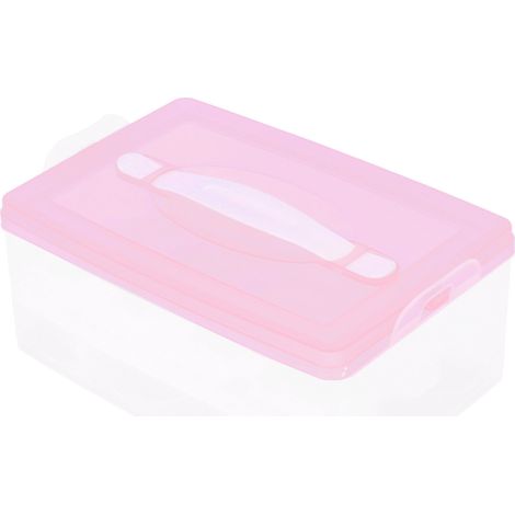 Boîte de rangement pour œufs à 24 compartiments, en plastique rose résistant aux chocs, contenant de protection portable pour œufs (1/5)