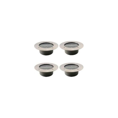 Solar-Außenleuchten, 4er-Pack mit 3 LED-Strahlern – IP65 wasserdicht, Gartendekoration, Kaltweiß – Crezuo (1/4)