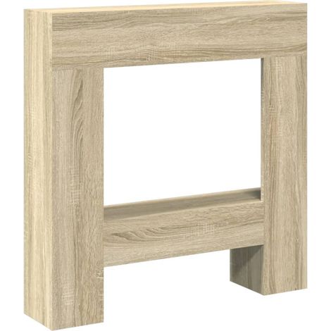 Cadre de cheminée chêne sonoma 81x18x82 cm bois d'ingénierie