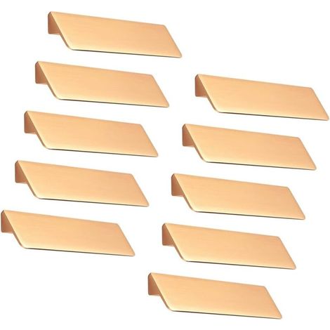 10 Pièces 128mm Entraxe Boutons de portes Cuisine Armoire Porte Poignées Placard Tiroir Chambre Meubles Tirer, Alliage D'aluminium, Avec des Vis, Or