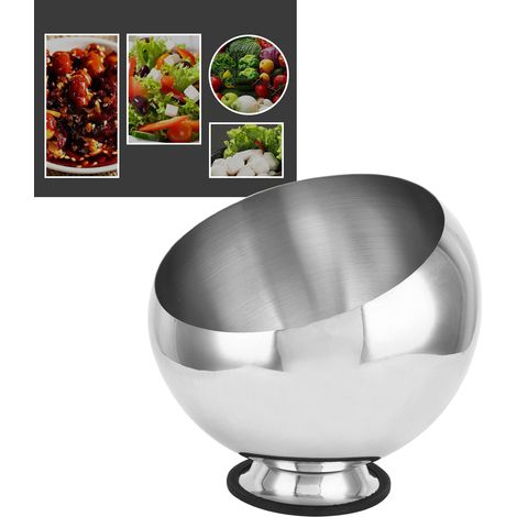 Bol à assaisonnement en acier inoxydable pour fondue chinoise, récipient à assaisonnement pour restaurant, pot à sauce avec base argentée (1/5)