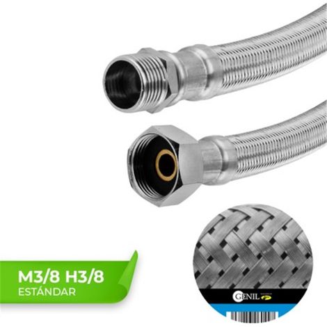 Tuyaux standard en acier inoxydable M3/8 H3/8, 25 cm, lot de 10