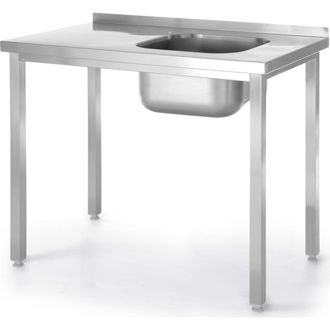 Table d'évier, vissée - 600x802xH890 mm - Ref 816769 - Hendi