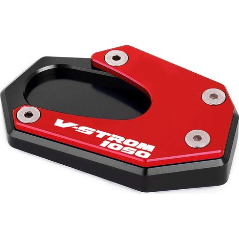 (Rouge) Compatible avec Suzuki V-Strom DL 1050 XT Vstrom 1050XT DL1050 DL1050XT Accessoires moto Rehausse de béquille latérale Coussinet de béquille maxpower (1/4)
