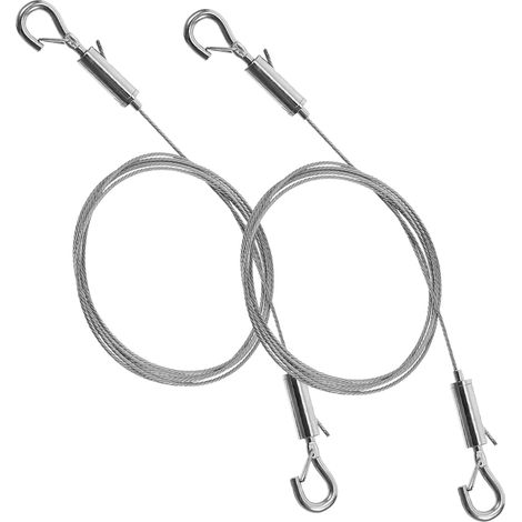 Lot de 2 cordes suspension réglables en acier inoxydable pour cadre (1/5)