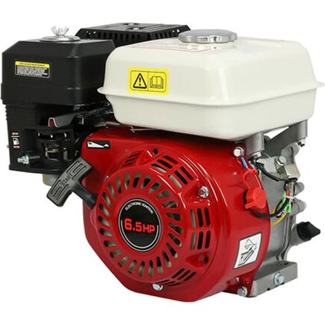 Cocoarm Moteur essence 168F OHV 4 temps, 6,5 CV, avec démarreur à tirette, démarrage facile, fonctionnement silencieux, faibles vibrations, économe en carburant, garniture mécanique (1/5)