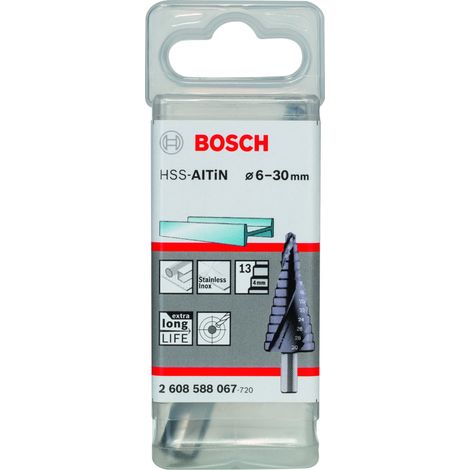 Broca escalonada HSS-AlTiN 6 - 30 mm 100 mm 935 mm  BOSCH 2608588067