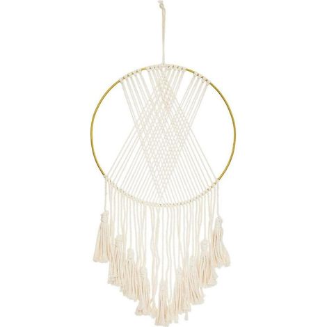Déco Murale Macramé "Soline" 77cm Blanc (1/2)