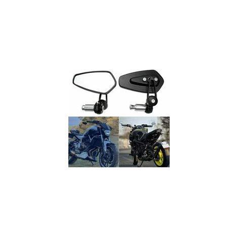 Espejo retrovisor para manillar de motocicleta, compatible con XJ6 MT01 MT03 MT07 MT09 (negro) (1/4)