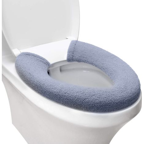 Couvre-Abattant De Toilette - Extensible - Lavable En Machine - Pour Abattants Ronds Et Allongés - 28 Pouces - 1 Pièce (1/5)