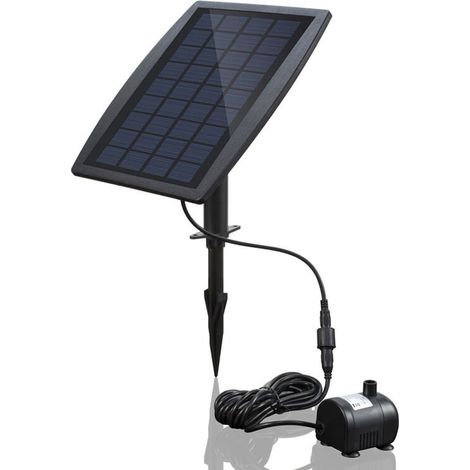 Ahlsen Bomba de fuente solar para exteriores de fuente de jardín de 2,5 W con manguera, bomba de fuente de agua solar para baño de pájaros, jardín, estanques, peceras y acuarios (1/4)