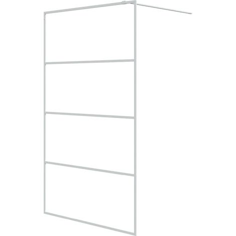 Maison Exclusive - Parete Doccia Walk in Bianca 115x195 cm Vetro Trasparente ESG
