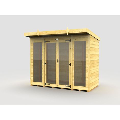8 x 4 Pent Summer House (Full Height Window)