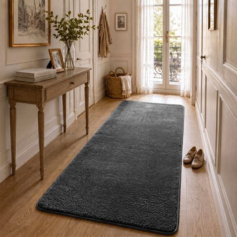 VOUNOT® Alfombra Moderna para Salón 80x200cm, Antracita