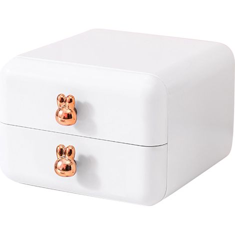 Boîte de Rangement de Bureau pour Bijoux et Accessoires Cheveux, Organisateur de Table Chambre Dortoir Bureau (1/5)