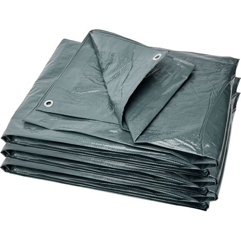 Garronda Abdeckplane 12x18 m 120 g/m² Plane wasserdicht mit Ösen UV-beständig reißfest schimmelresistent Tarp PP Gewebeplane für Gartenmöbel Auto Holz GD-0162 Grau