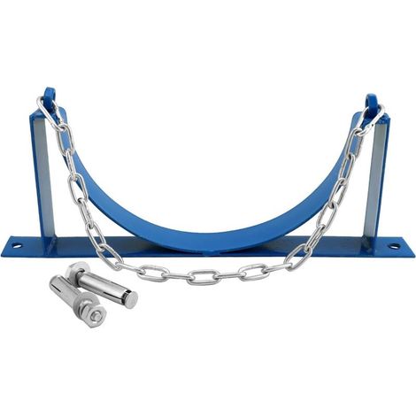 Lot de 1 supports muraux en acier pour bouteille de gaz avec vis et chaîne de sécurité (1/4)