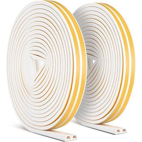 10m Bande de Joint, Auto-adhésif Anticollision Joint de Porte, pour Anti-intempéries/isolation acoustique - 9mm6mm (1/4)