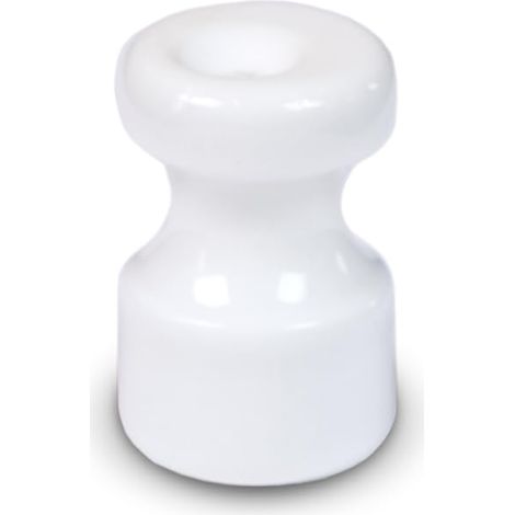 FANTON Isolatore in ceramica bianco Kit 25 isolatori Ø 16mm h 25 mm per installazioni cavo seta vintage completi di viti ottonate 84030-25 (1/3)