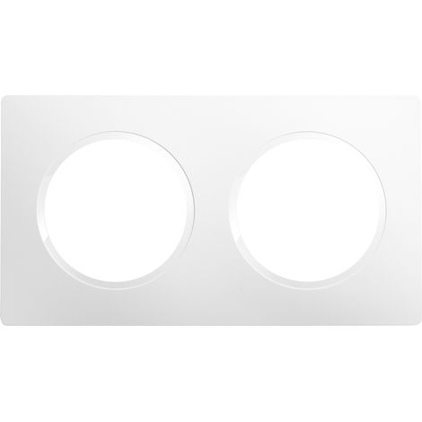 DEBFLEX - CASUAL EVO PLAQUE DE FINITION 2 POSTES BLANC PUR