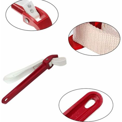 Clé à sangle universelle, clé à sangle en caoutchouc, clé à sangle multi-outils, clé à sangle universelle réglable standard en alliage d'aluminium (1/4)