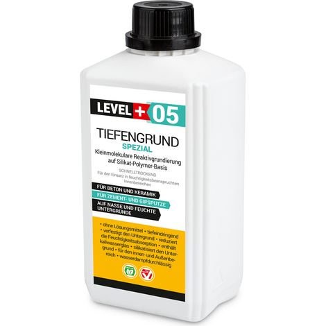 LEVEL+ Tiefengrund Spezial mit Kaliwasserglas Silikat L+05 - 1L (1/5)