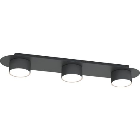 Plafonnier loft noir allongé 3xGX53 12W Diaz Emibig (1/3)