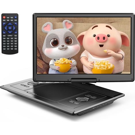 Lecteur DVD Portable Voiture 16,9" avec Écran HD 14,1" - Autonomie 6h, Lecteur Multizone, Mémoire de Lecture, Compatible USB/SD/Synchro TV (1/5)