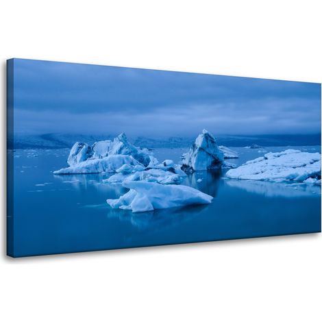 Leinwanddruck Natur Island Eisberg 80x40
