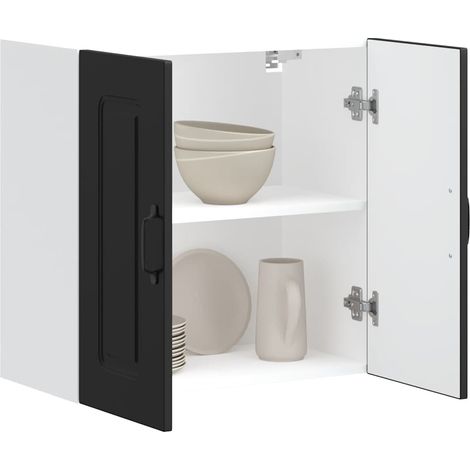 Küchen-Hängeschrank Kalmar Schwarz Holzwerkstoff