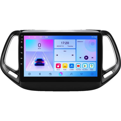 Autoradio, funzionalità multimediali, sistema di navigazione, compatibile con Jeep Compass 2017 - 2020, Intelligent System, T4-CP (4 Core 4G 64G) (1/2)