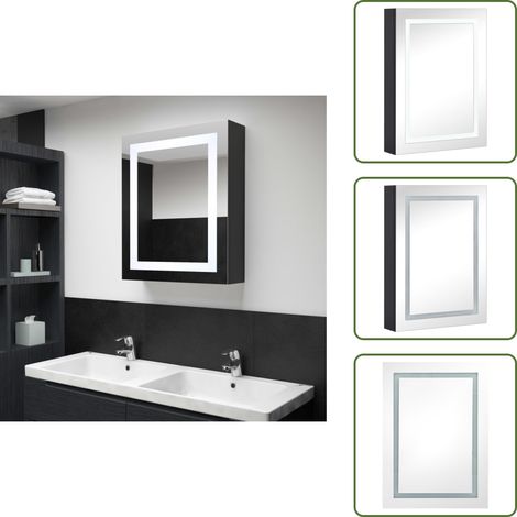LED-Spiegelschrank fürs Bad 50x13x70 cm - LED-Kosmetikspiegel - Badeschrank - Wanderschrank - Badezimmerorganisator - Aufbewahrungsschrank