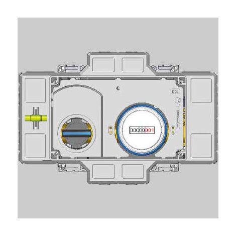 KIT CONTABILIZZAZIONE DA INCASSO CON CONTATORE PER ACQUASANITARIA K4CC EREADY F13 DN15 TECO