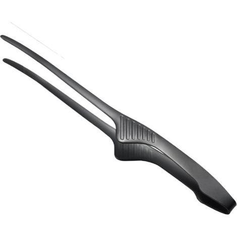 Sugar Tongs / Food Tongs / BBQ Tongs — Stainless Steel Kitchen Accessory — Outdoor BBQ Bowl Clip [Black] (1/4)