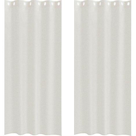 Maison Exclusive - Voile-Vorhang mit Vorhängen 2 pcs Creme 260 x