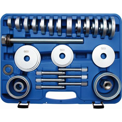 Bgs Technic – Coffret d'extraction de roulements 31 pièces – Vis de force 300 mm – Pour moyeu de roue – Diamètres disques 50 à 102 mm