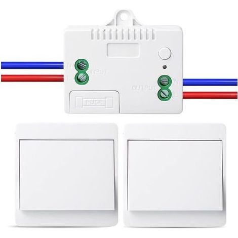 Lot Interrupteur Sans Fil, Interrupteur D'Éclairage Auto-Générant Sans Fil, 220v Pile Radio Interrupteurs, Interrupteurs Mural Auto Alimenté A Distance Eclairage Domestique, Étanche Et Sûr (1/5)