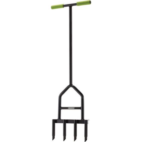 Draper 09973 - Aeratore per prato a 4 poli, verde e nero