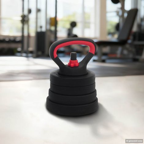 4-in-1 Kurzhantel Langhantel Kettlebell Set 20kg 20kg