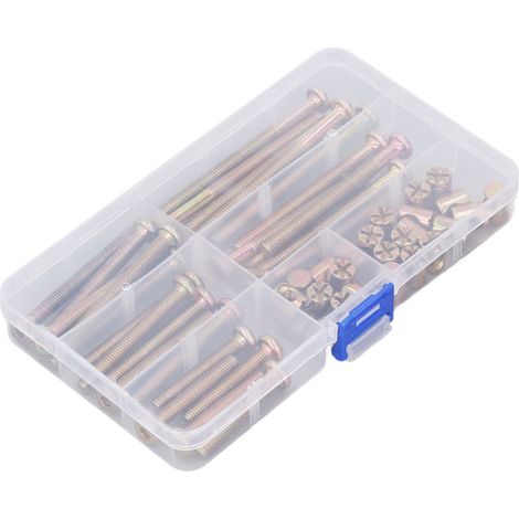 Assortiment de vis M6 à tête bombée avec écrous à tête marteau et clé hexagonale pour la réparation de pièces (1/5)