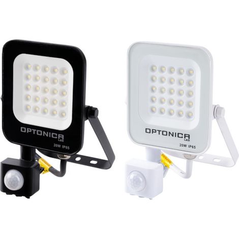 Projecteur LED avec Detecteur Noir 20W Étanche IP65 1800lm Blanc Naturel 4500K (1/5)